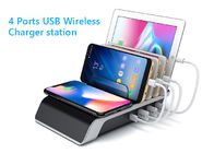 45W 4 พอร์ต USB 3.0 Type C QI Wireless Charging Station